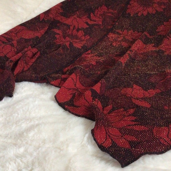 Lee Anderson Floral Red and Black Sleeveless Dress M - Picture 7 of 16